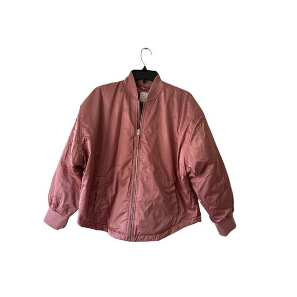 A New Day Women's Bomber Jacket - Dusty Rose, Berry Pink Mauve Quilted Size S - Picture 1 of 11